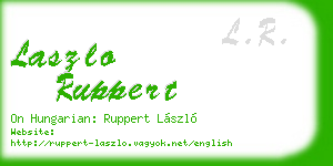 laszlo ruppert business card